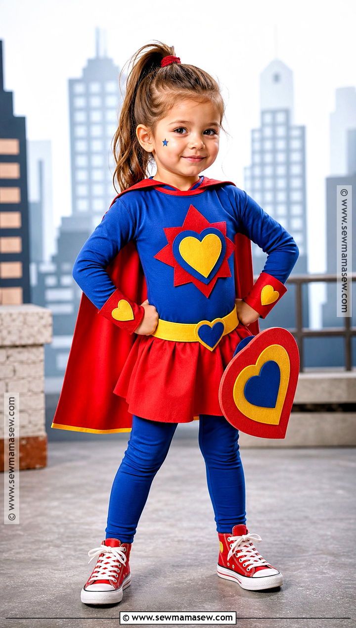 Toddler Superhero Costume With Red Cape - 35 toddler costumes for girls