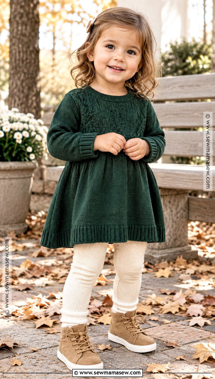 Toddler Sweater Dress And Leggings Outfit - 15 Toddler Fall Clothes