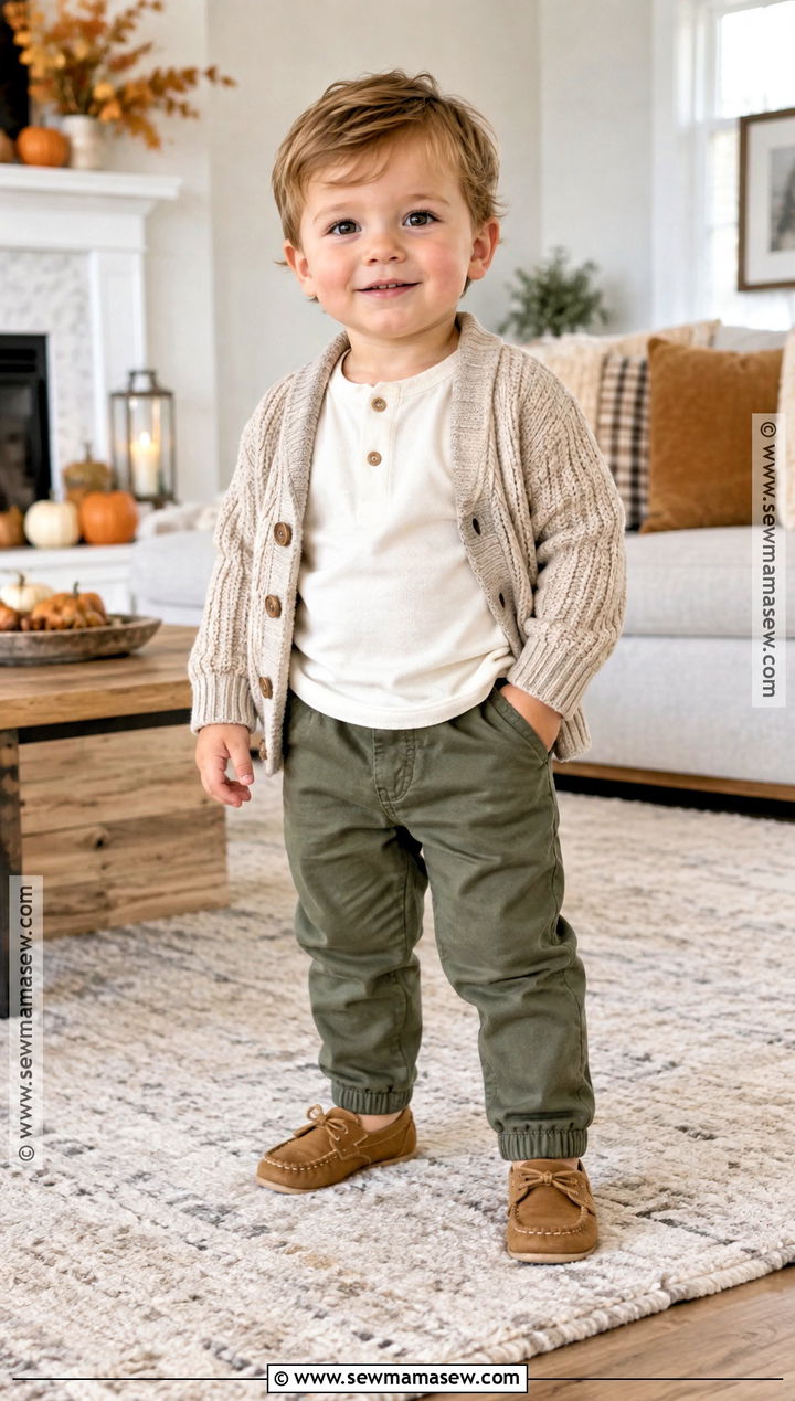 Toddler Thanksgiving Henley And Pull On Pants Outfit - 20 toddler thanksgiving outfit ideas