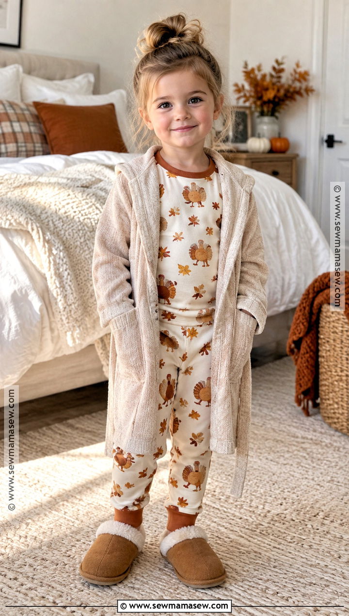 Toddler Thanksgiving Pajama Set And Slippers Outfit - 20 toddler thanksgiving outfit ideas
