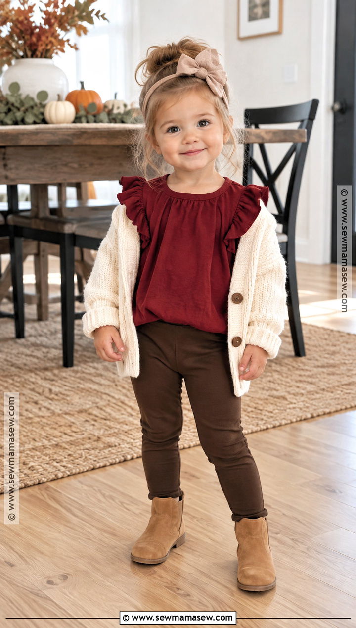 Toddler Thanksgiving Ruffle Top And Leggings Outfit - 20 toddler thanksgiving outfit ideas