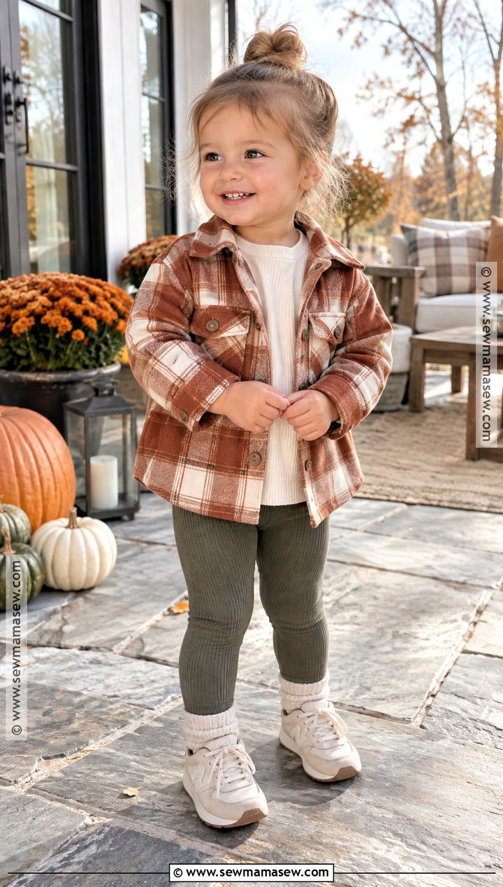 Toddler Thanksgiving Shacket And Leggings Outfit - 20 toddler thanksgiving outfit ideas