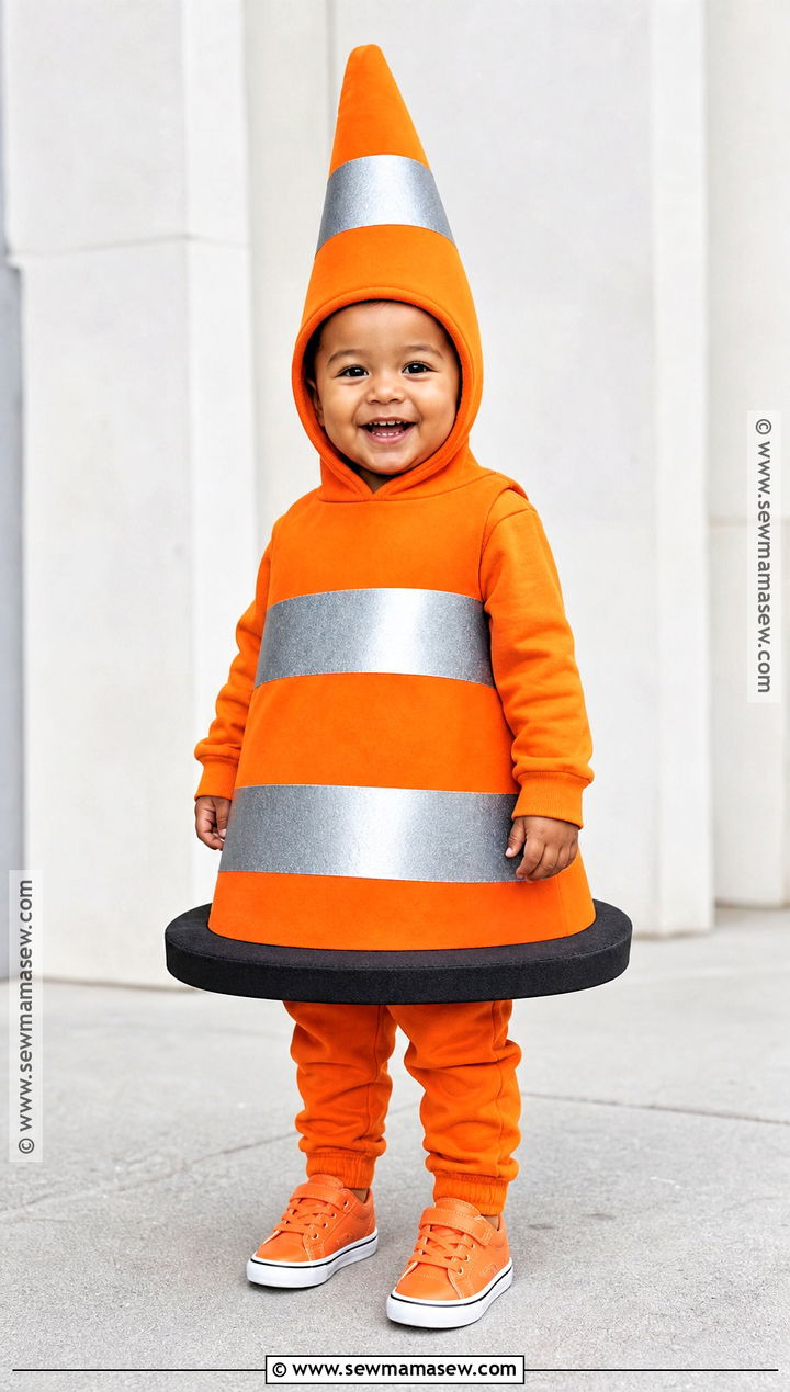Toddler Traffic Cone Costume - 30 funny toddler halloween costumes