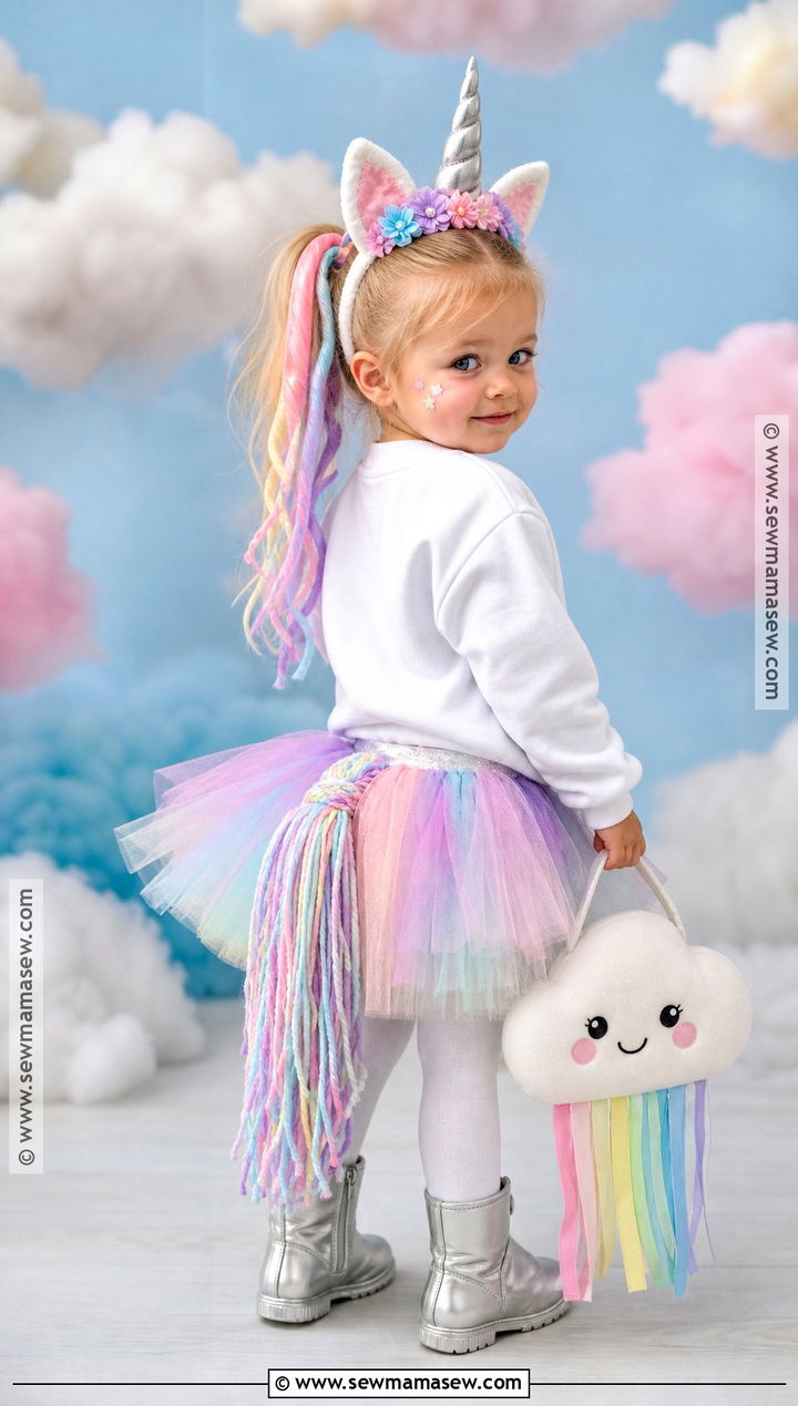 Toddler Unicorn Costume With Rainbow Tutu - 35 toddler costumes for girls