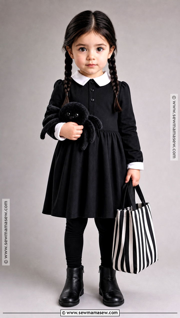 Toddler Wednesday Addams Costume - 40 toddler halloween costumes for girls