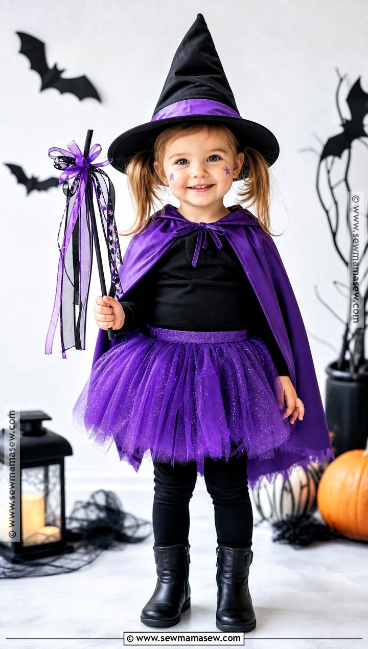Toddler Witch Costume With Purple Tutu - 40 toddler halloween costumes for girls