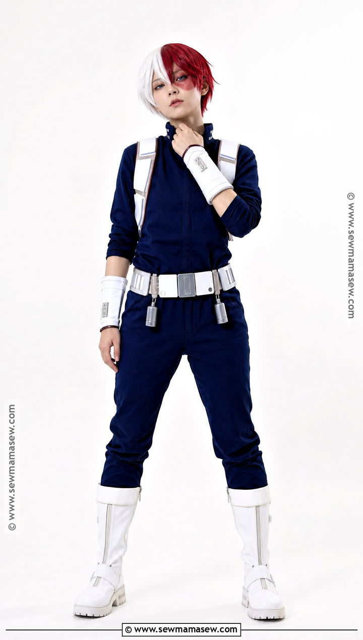 Todoroki Cosplay With Split Color Makeup - 30 maquillaje cosplay ideas