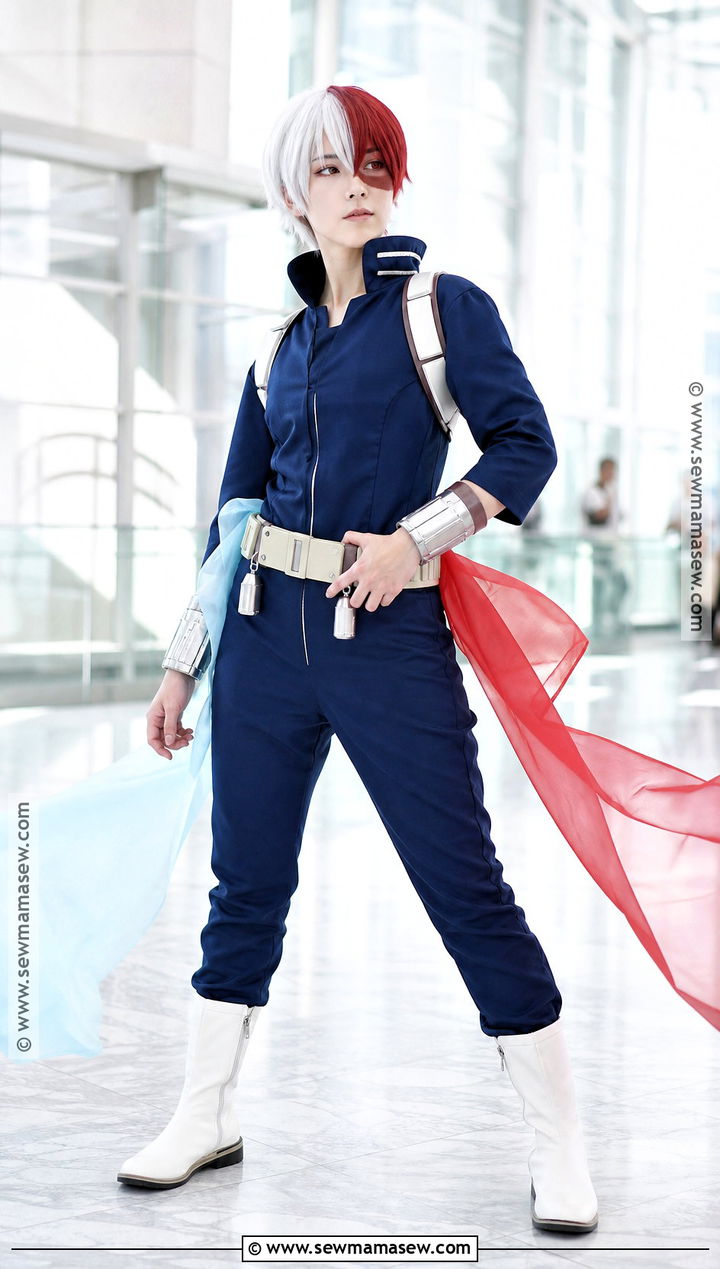 Todoroki Hero Costume With Blue Utility Suit - 30 bnha hero costumes ideas