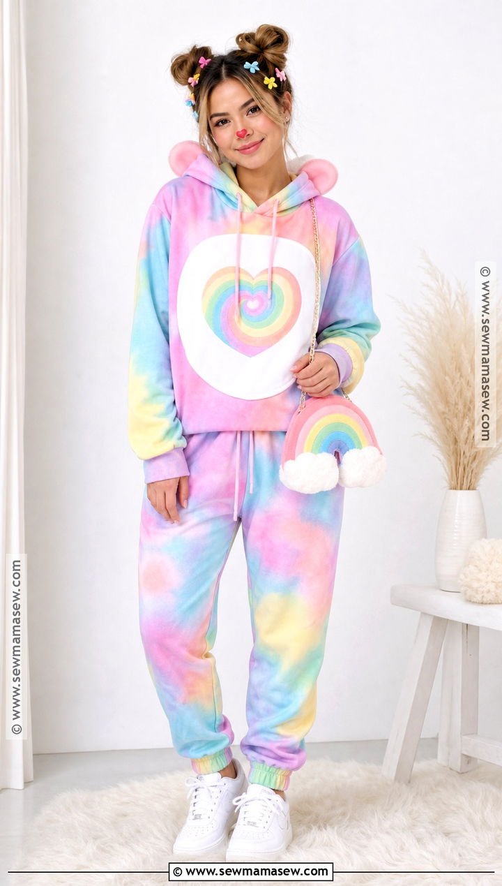 Togetherness Bear Costume With Rainbow Swirl Badge - 30 care bears halloween costume ideas