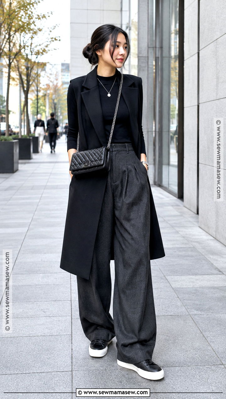 Tokyo Autumn Black Layered Outfit - 25 tokyo autumn outfit ideas