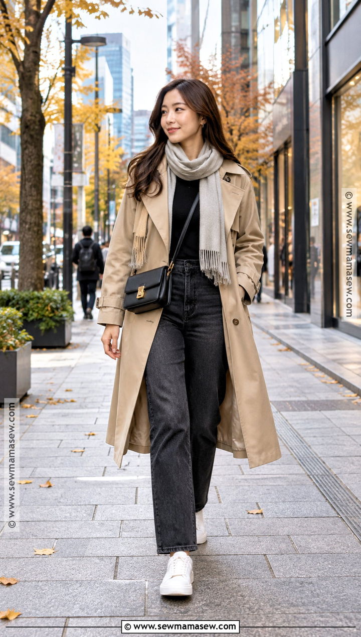 Tokyo Autumn Trench Coat Outfit - 20 Autumn Japan Outfit Ideas for Women