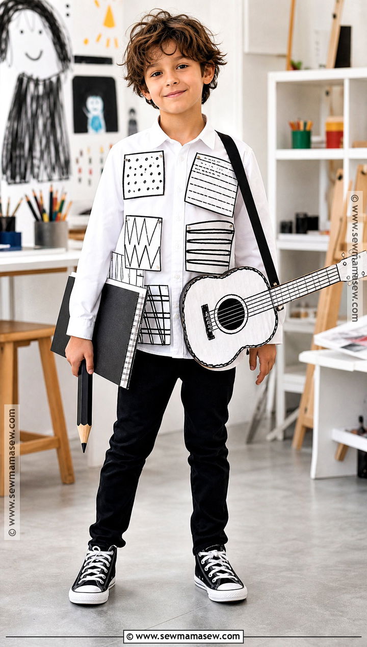 Tom Gates Costume With Doodle Notebook - 30 world book day costumes for boys
