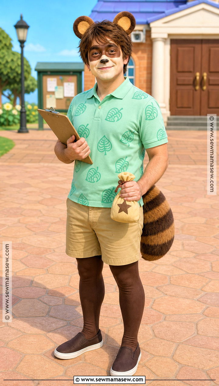Tom Nook Cosplay With Island Shirt - 30 animal crossing cosplay ideas