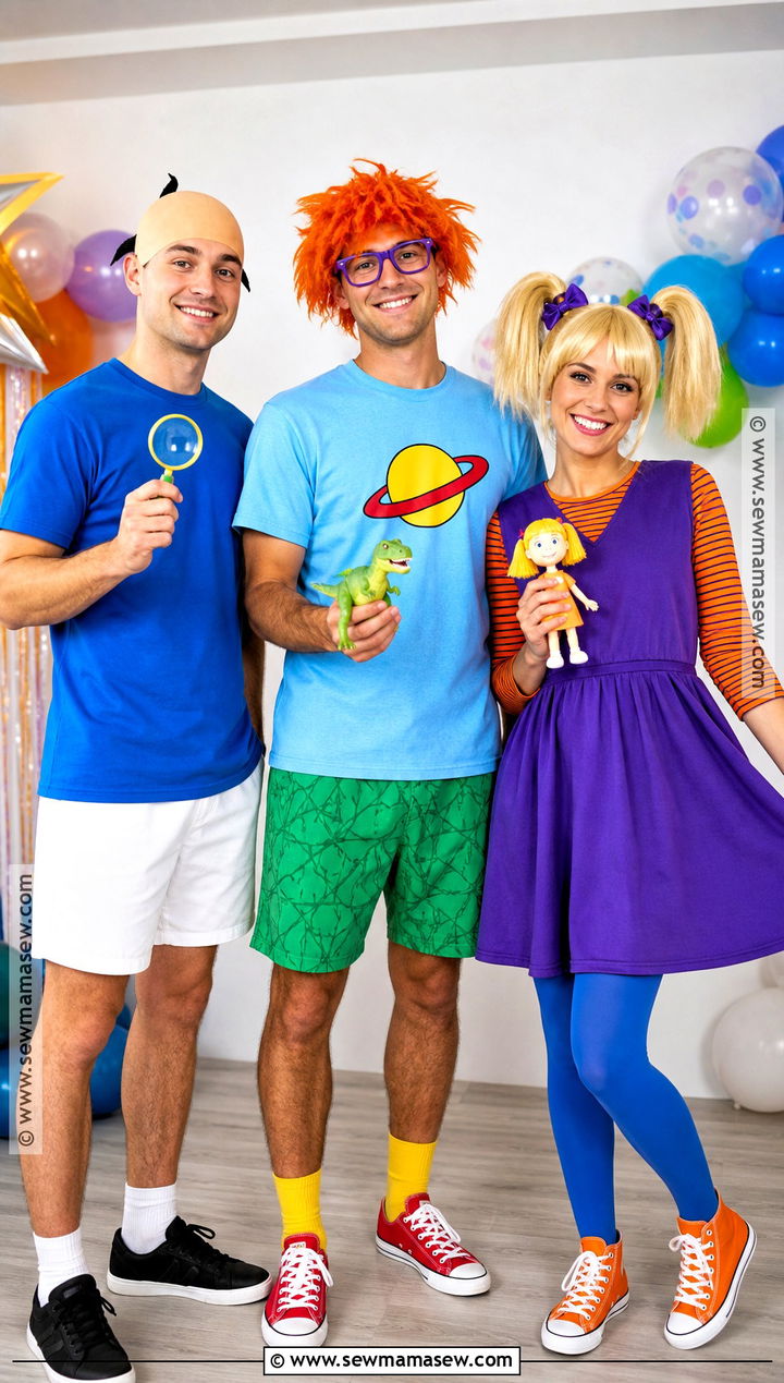 Tommy Chuckie And Angelica Rugrats Trio Costume - 30 rugrats costume ideas