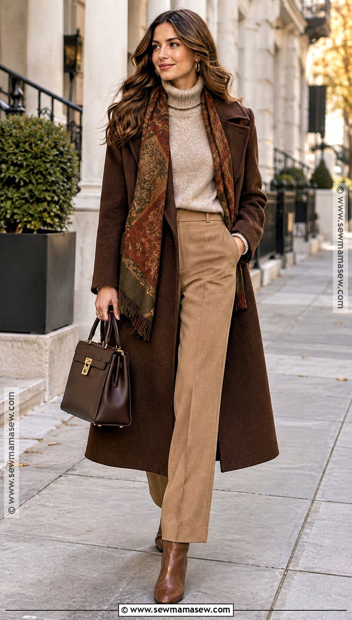Tonal Brown Layered Outfit - 20 autumn colour palette clothes