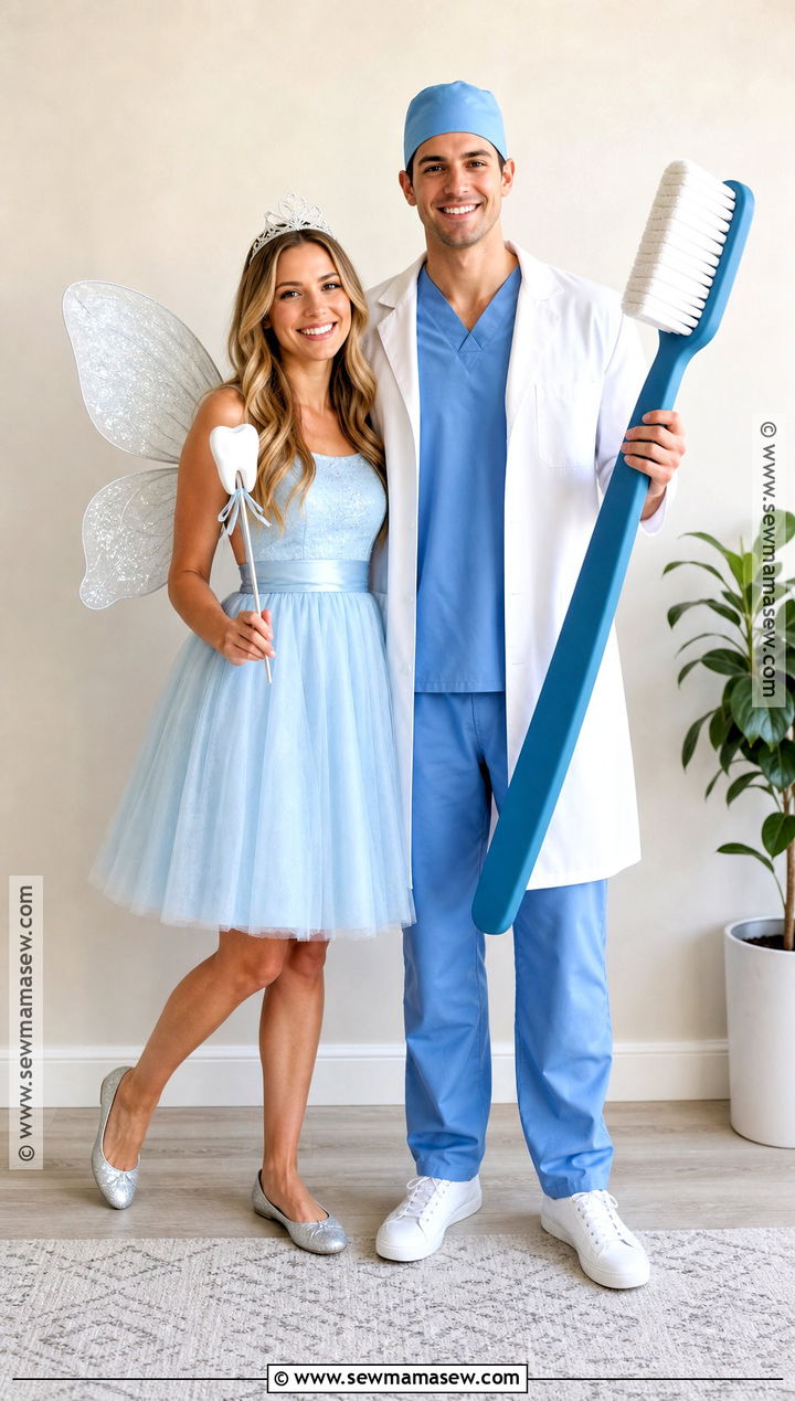 Tooth Fairy And Dentist Couple Costume - 40 couple costume ideas