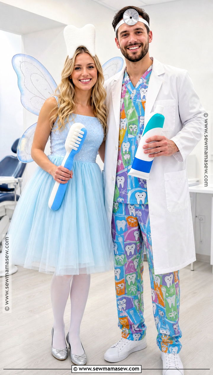 Tooth Fairy And Dentist Duo Costume - 35 unique duo halloween costumes
