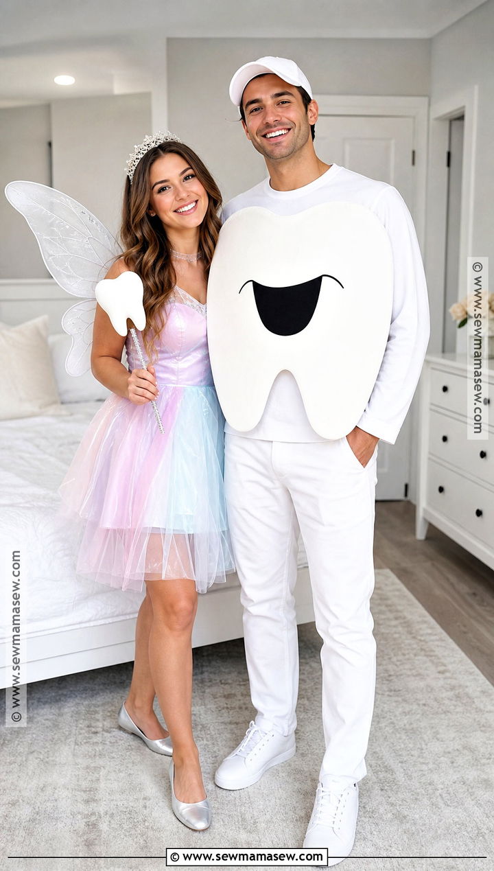 Tooth Fairy And Missing Tooth Couple Costume - 30 couple costumes funny