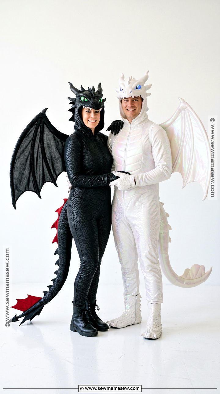 Toothless And Light Fury Couple Costume - 30 toothless costume ideas
