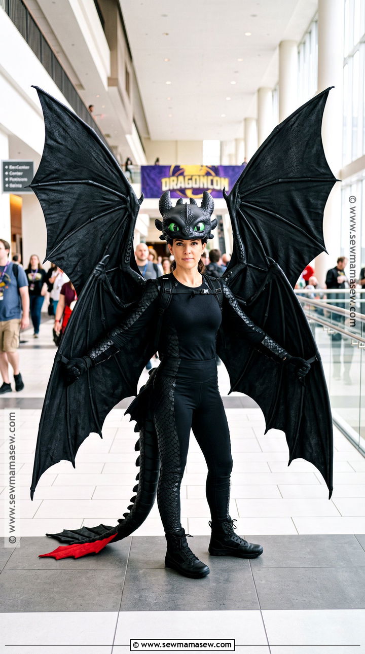 Toothless Costume With Folding Wings - 30 toothless costume ideas