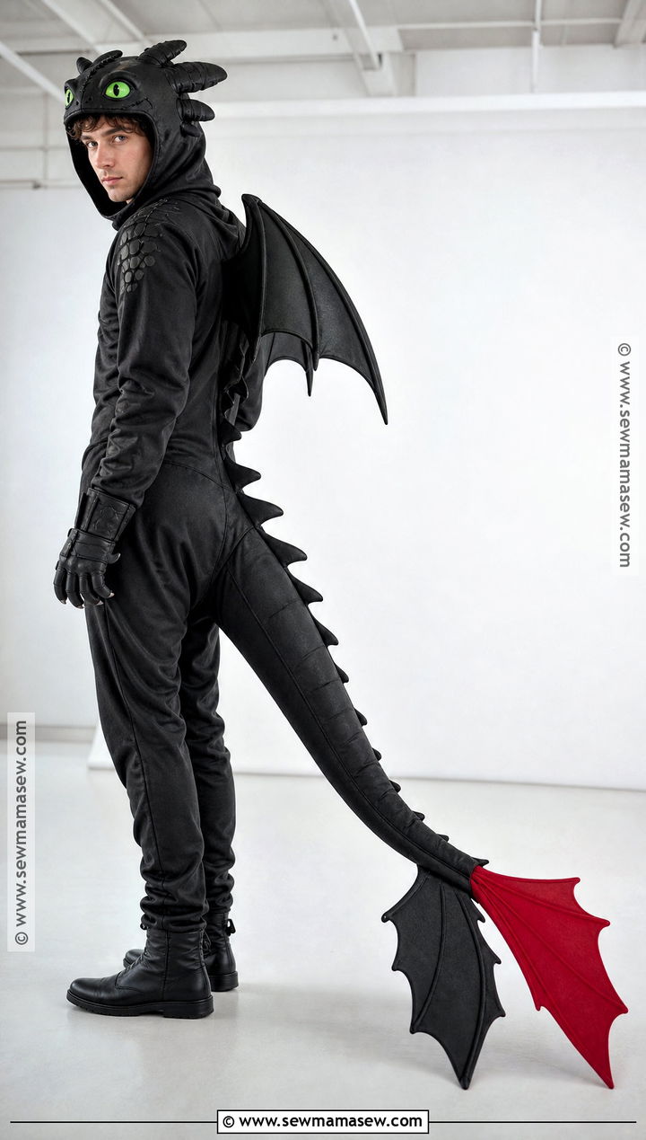 Toothless Costume With Red Tail Fin - 30 toothless costume ideas