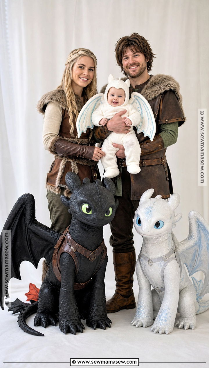 Toothless Family Costume - 30 toothless costume ideas