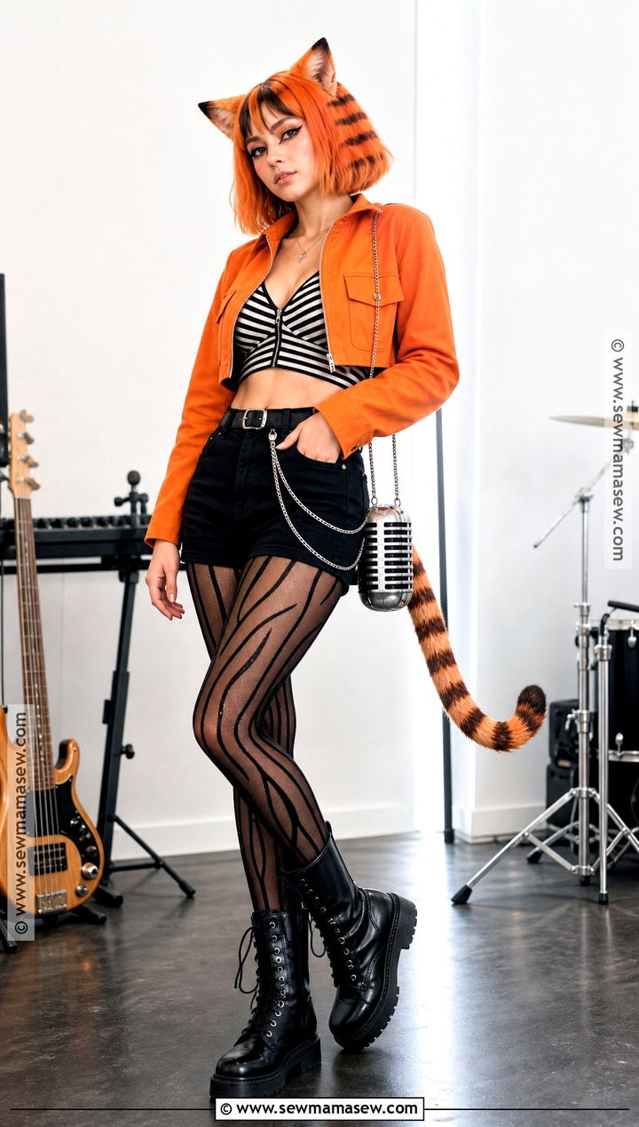 Toralei Stripe Cosplay With Orange Jacket - 45 monster high cosplay ideas