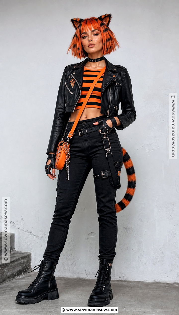 Toralei Stripe Costume With Orange Cat Details - 40 monster high costumes