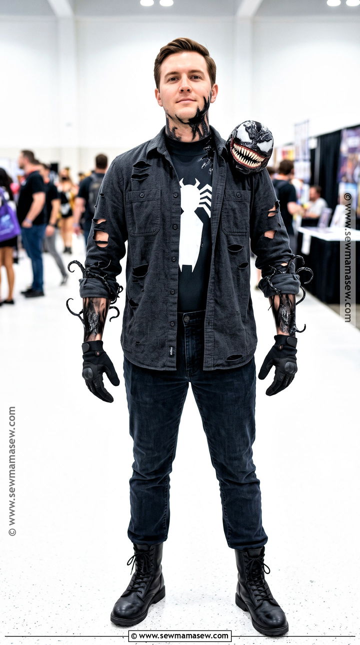 Torn Shirt Transformation Venom Cosplay - 30 venom cosplay ideas