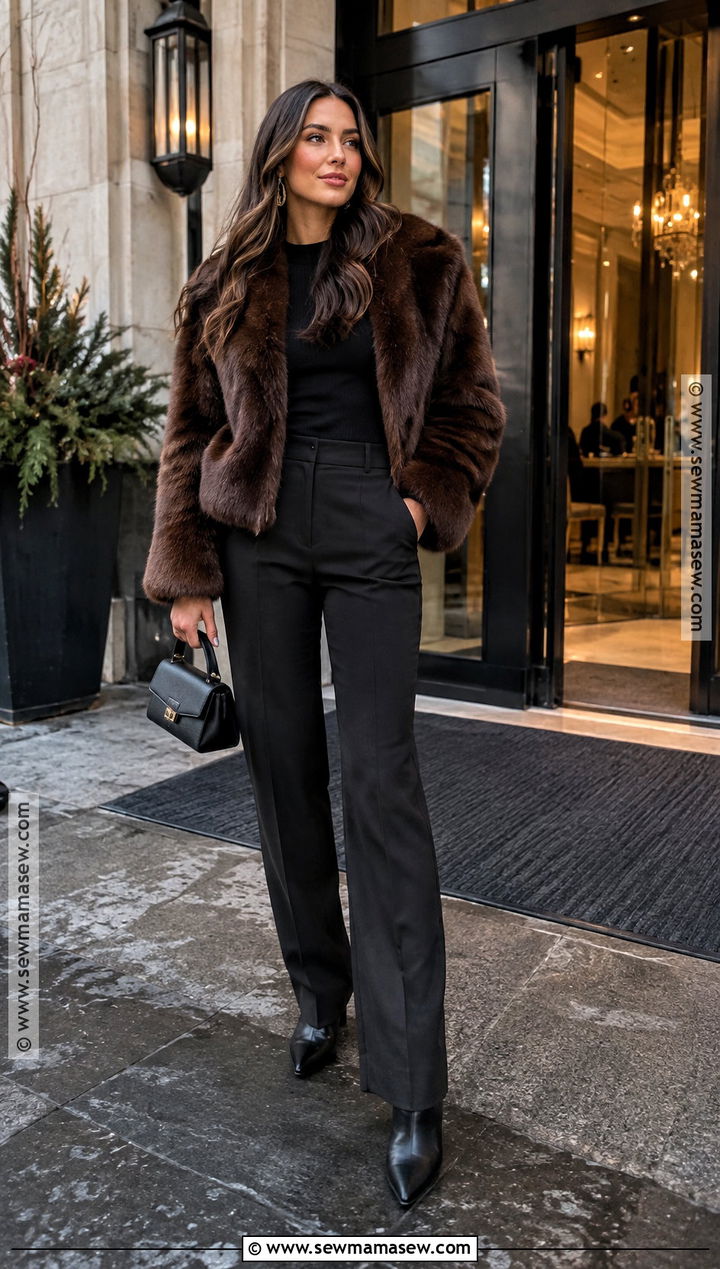 Toronto November Faux Fur Jacket Outfit - 15 toronto november outfit ideas