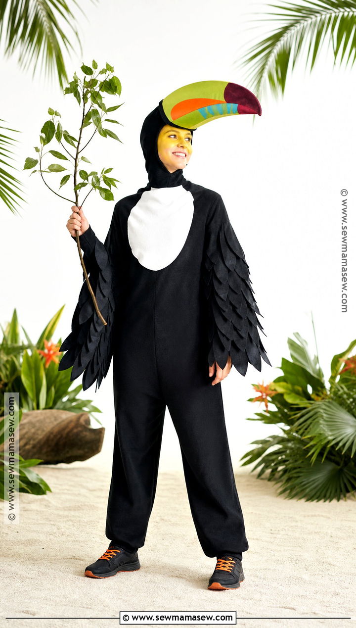 Toucan Costume With Oversized Beak - 30 tropical costume ideas