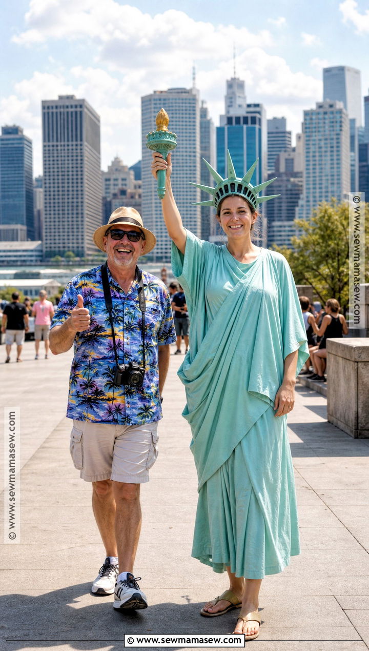 Tourist And Landmark Costume - 35 clever couples halloween costumes