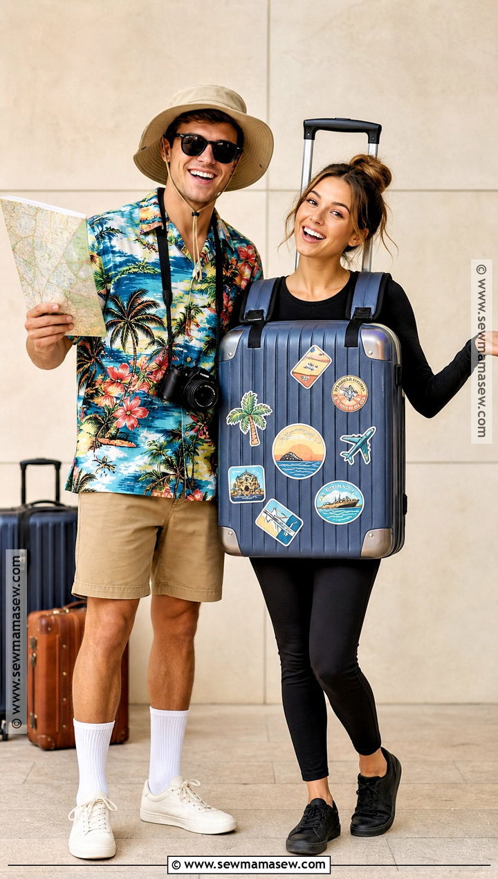 Tourist And Lost Luggage Couple Costume - 35 funny halloween costume ideas