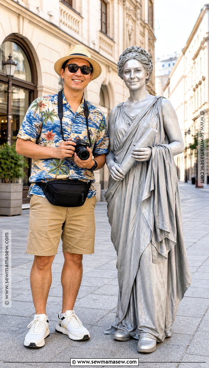 Tourist And Statue Duo Costume - 40 halloween costume duo ideas