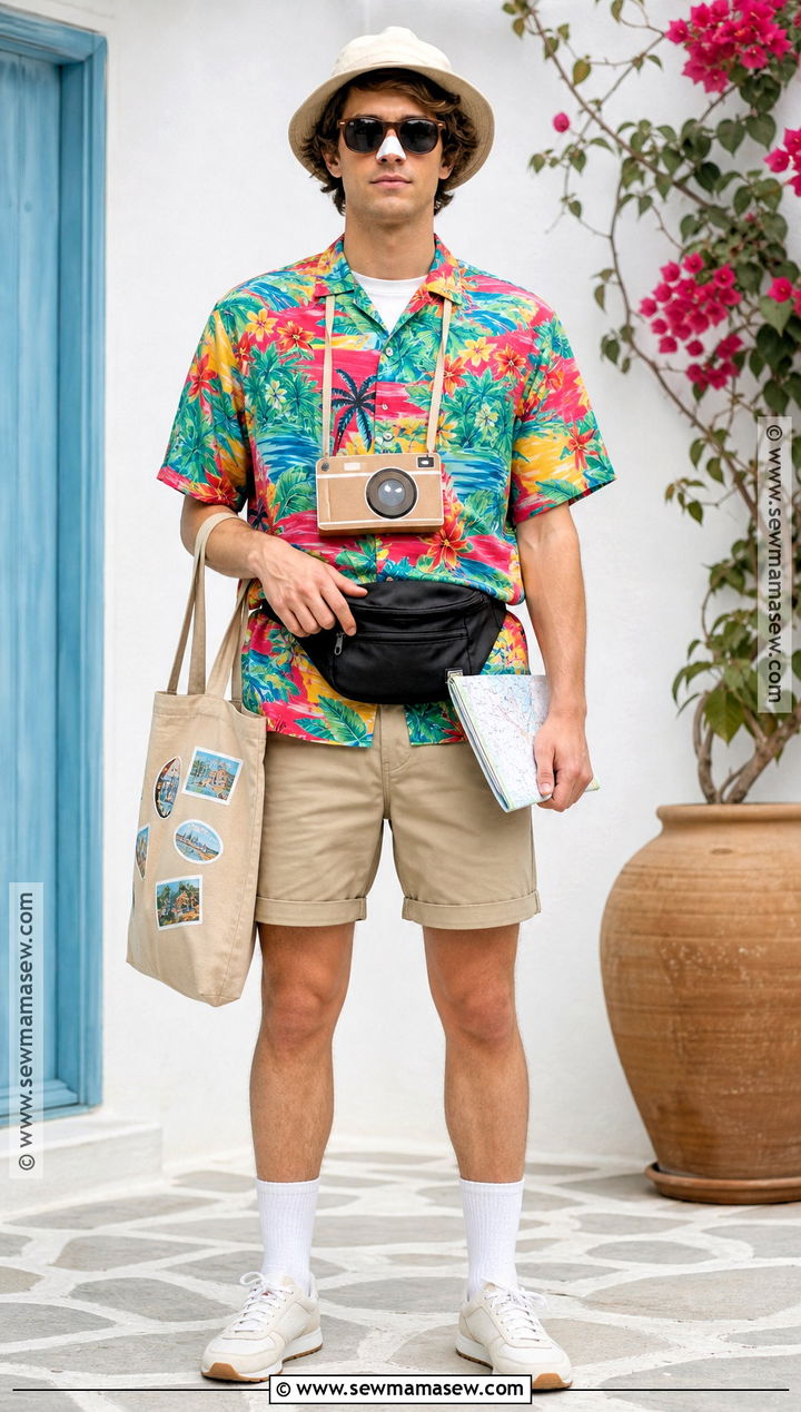 Tourist Costume With Camera And Map - 30 Easy Homemade Halloween Costumes