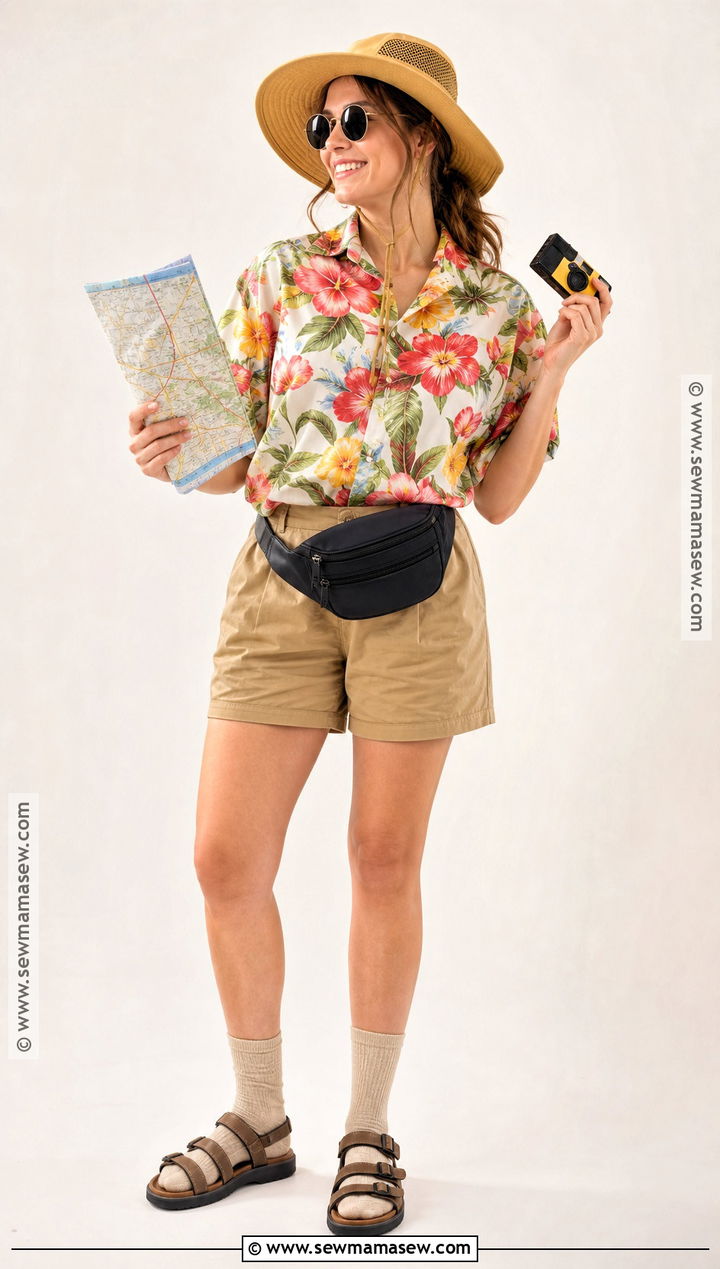 Tourist Costume With Hawaiian Shirt - 35 Halloween Costumes Women Easy