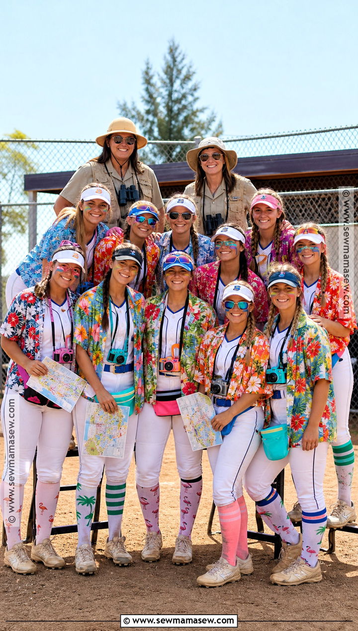 Tourist Softball Team Costume - 30 softball halloween costumes
