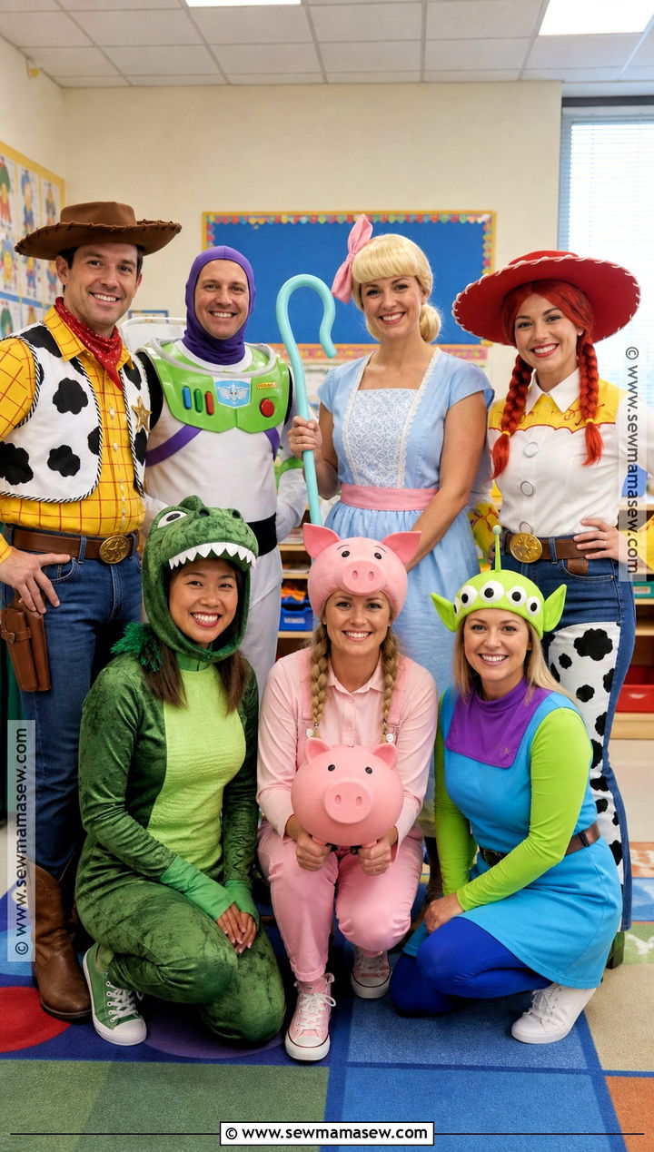 Toy Box Character Teacher Team Costume - 30 Teacher Team Halloween Costumes