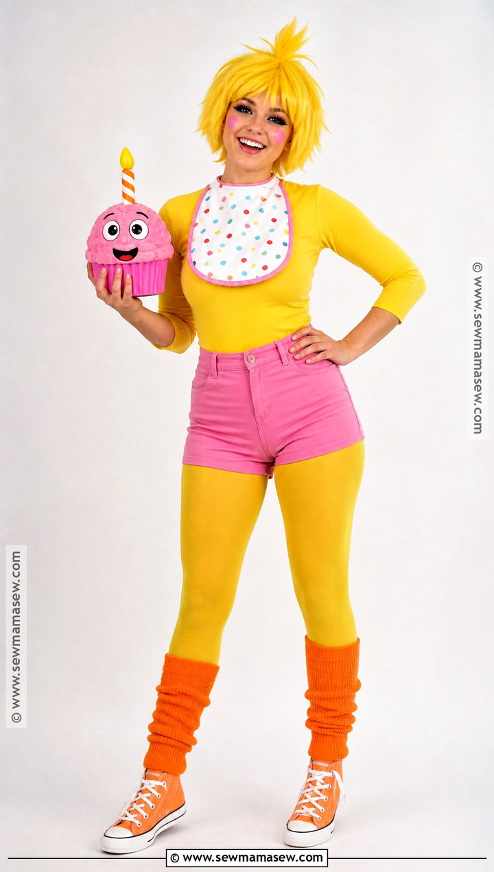 Toy Chica Costume With Pink Shorts - 30 Chica Halloween Costume Ideas
