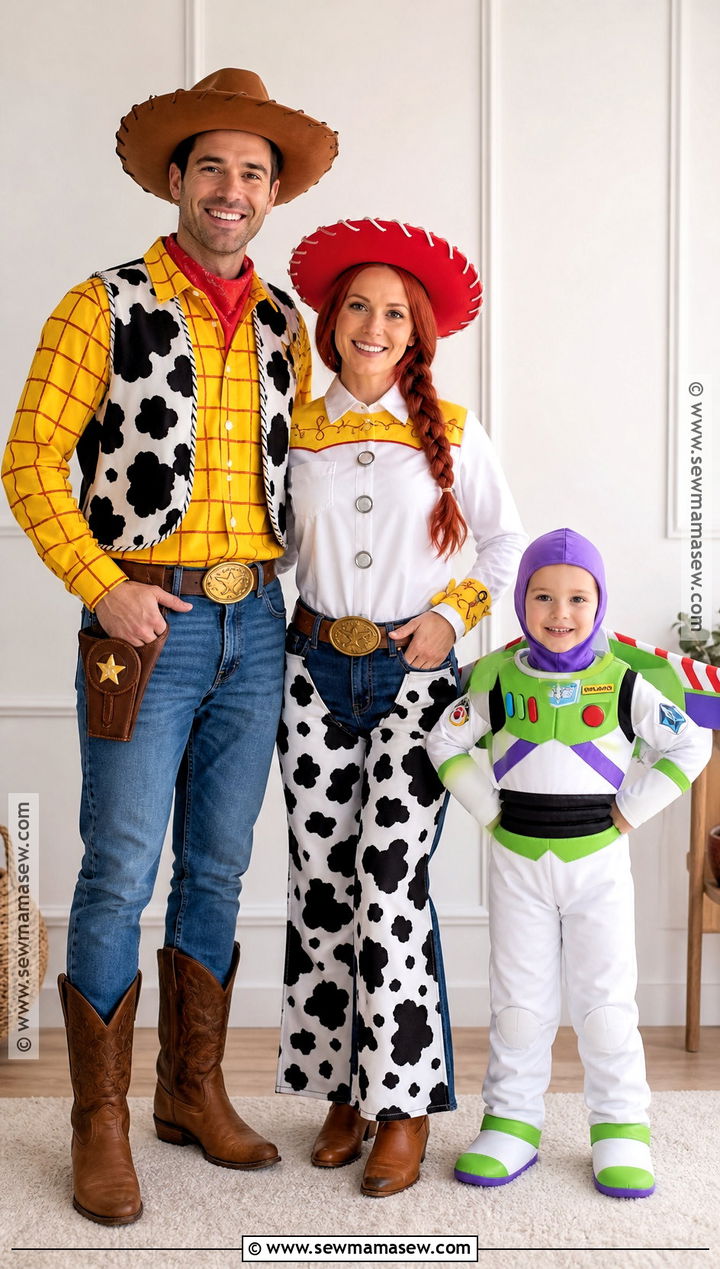 Toy Cowboy Space Ranger Family Costume - 35 halloween family costumes for 3