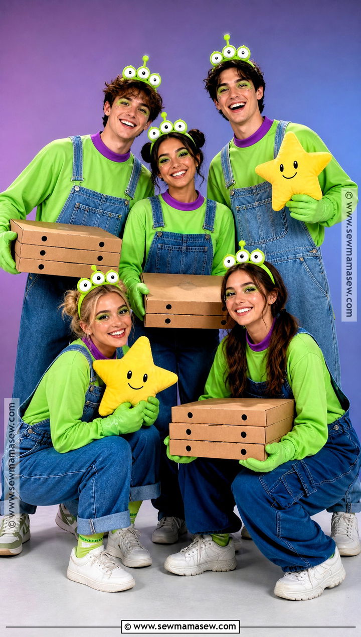 Toy Story Alien Group Costume - 50 college halloween costume ideas
