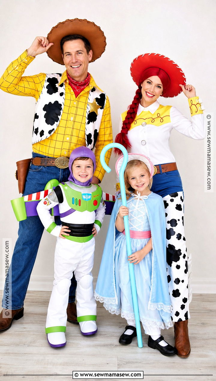 Toy Story Family Costume - 30 family costume ideas for 4