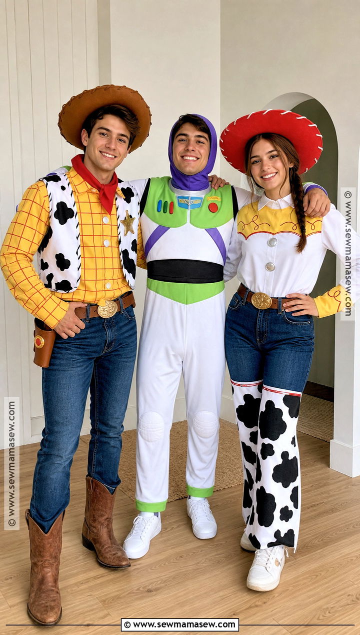 Toy Story Trio Costume - 45 iconic trio halloween costumes