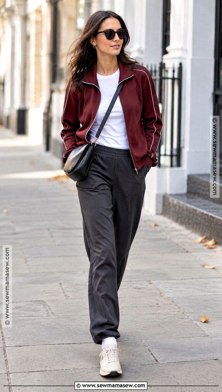 Track Jacket And Straight Leg Pants Athleisure - 15 autumn athleisure ideas