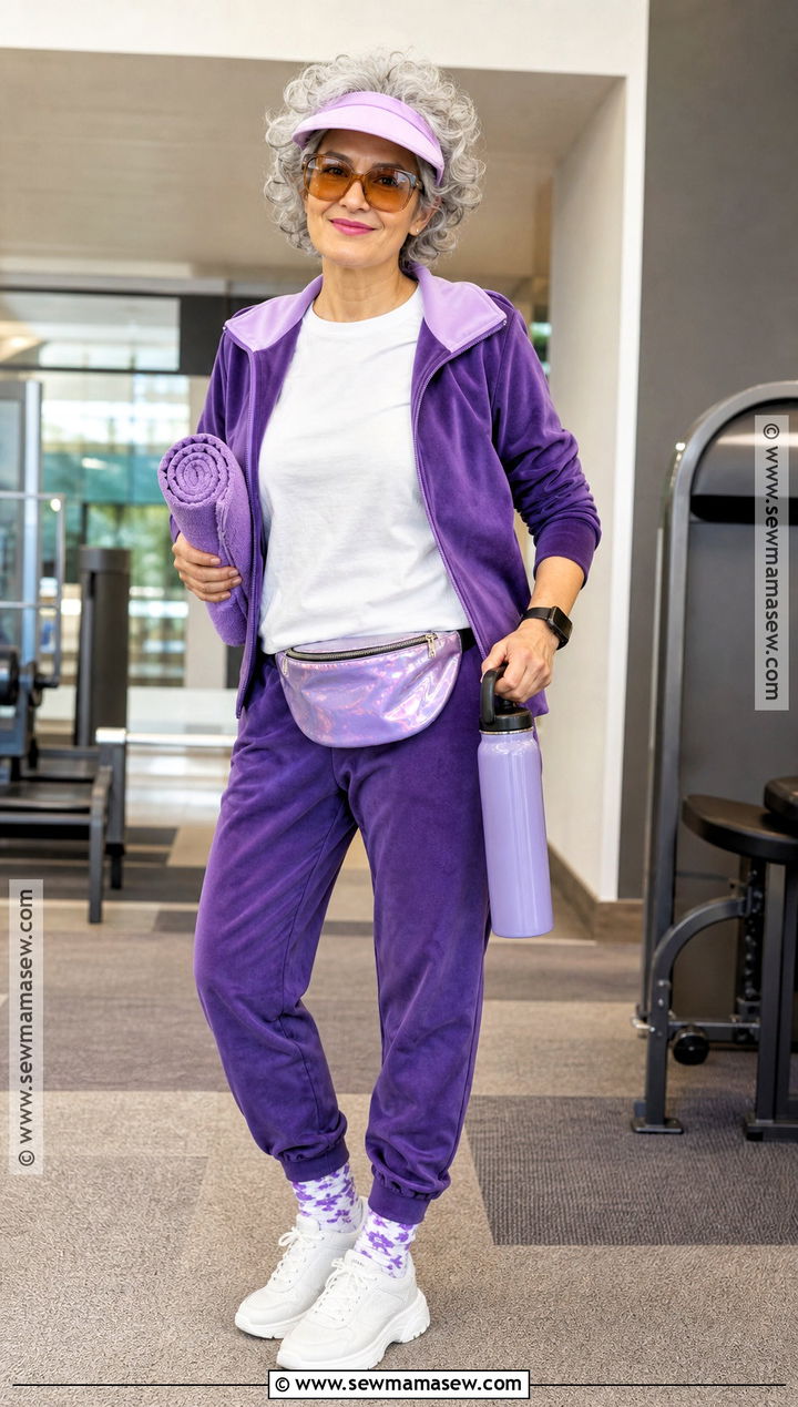 Tracksuit Grandma Costume With Sneakers - 40 grandma costume ideas