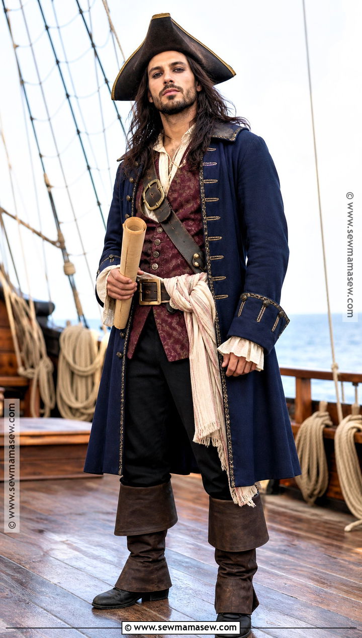 Traditional Pirate Captain Costume - 45 male halloween costumes