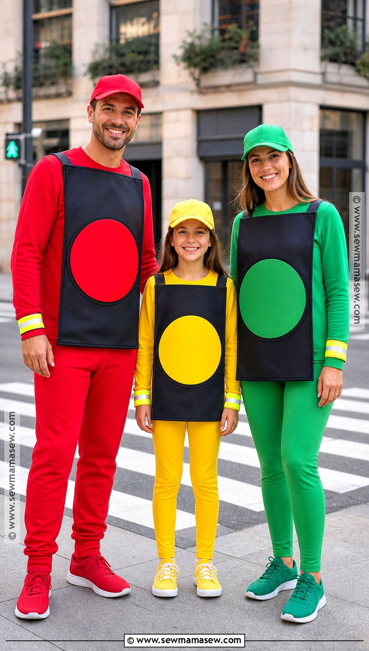 Traffic Light Family Costume - 30 3 Family Halloween Costumes