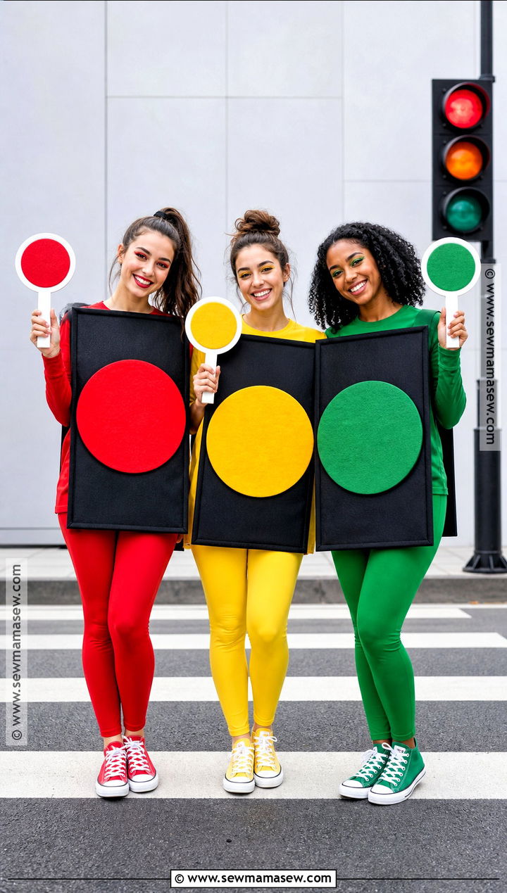 Traffic Light Trio Costume - 45 iconic trio halloween costumes