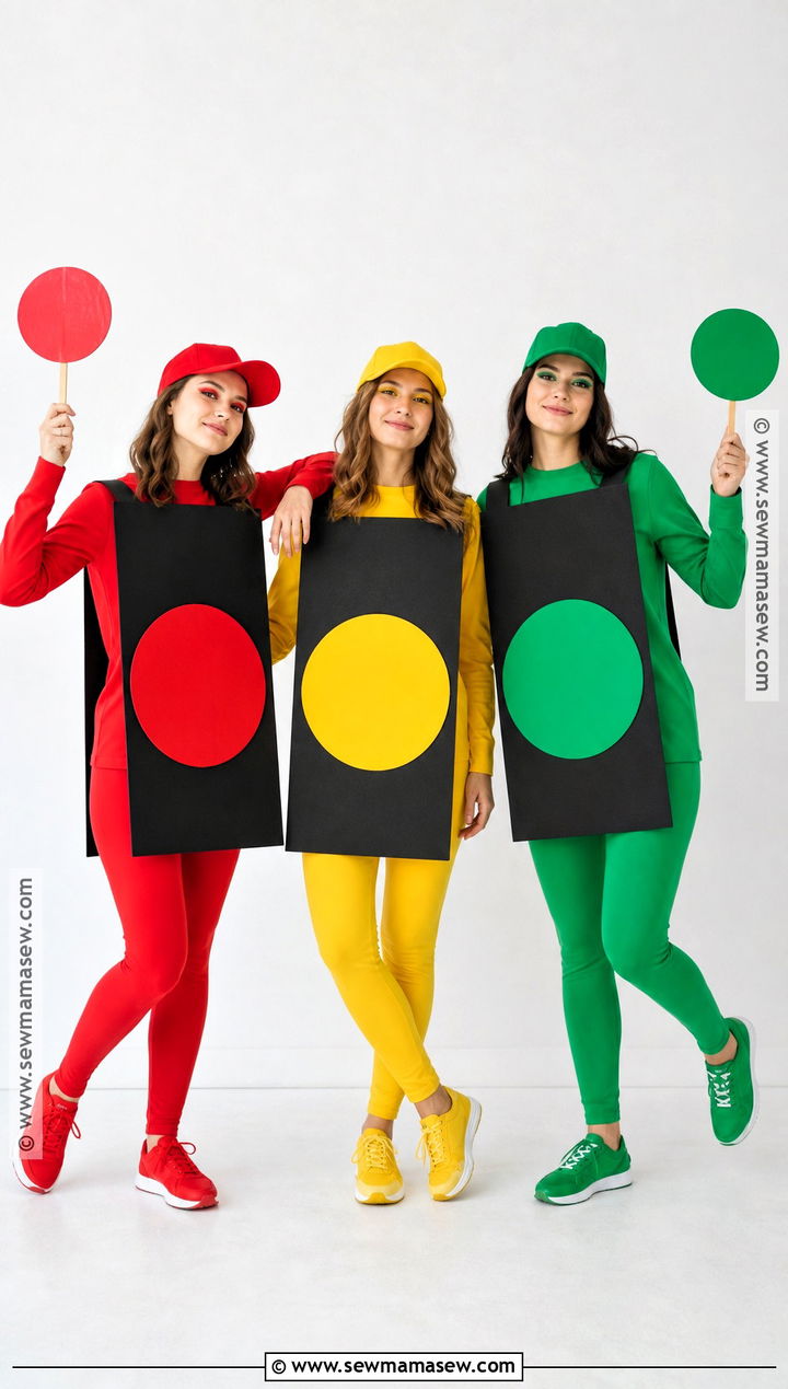 Traffic Light Trio Costume - 30 simple trio halloween costumes