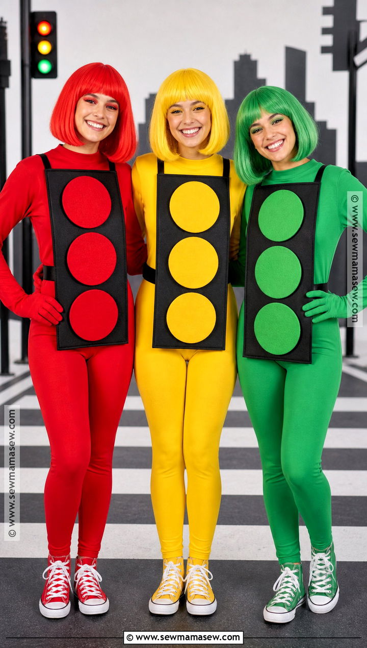 Traffic Light Trio Costume - 30 trio dress up ideas
